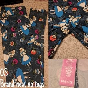 Lularoe NWOT OS Disney Alice in wonderland legging